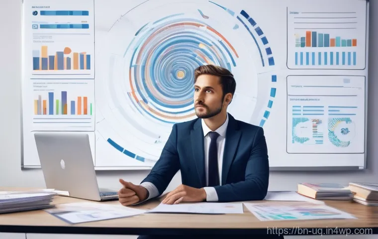 고객 여정 맵핑의 도전 과제와 해결 방안 - **The Overwhelmed Planner**: A diverse, professionally dressed business person (male or female, earl...