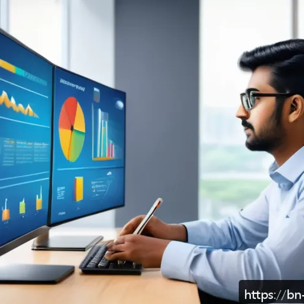 고객 경험 향상을 위한 여정 맵 활용 사례 - A detailed digital workspace scene featuring a Bengali e-commerce analyst examining real-time custom...