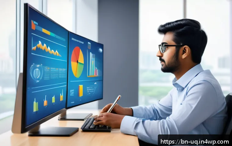 고객 경험 향상을 위한 여정 맵 활용 사례 - A detailed digital workspace scene featuring a Bengali e-commerce analyst examining real-time custom...