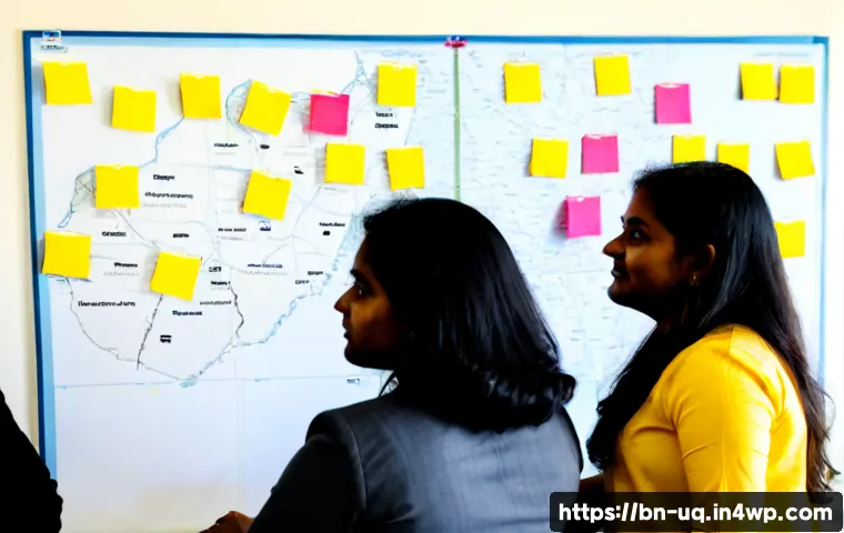 고객 여정 맵핑의 성공적인 실행 전략 - Photorealistic modern office workshop in Bangladesh, diverse Bengali business team gathered around a...